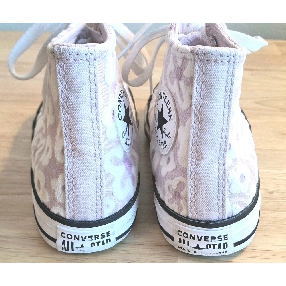 Converse Chuck Taylor All Star Floral Chenille High Top Sneakers Girls Size 1 - Picture 8 of 15
